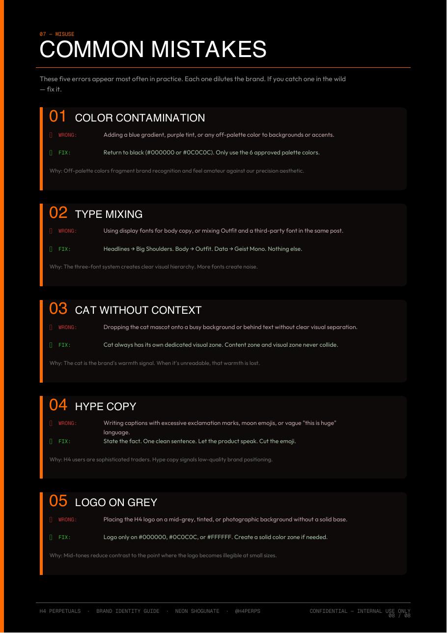 H4 brand identity guide — 8