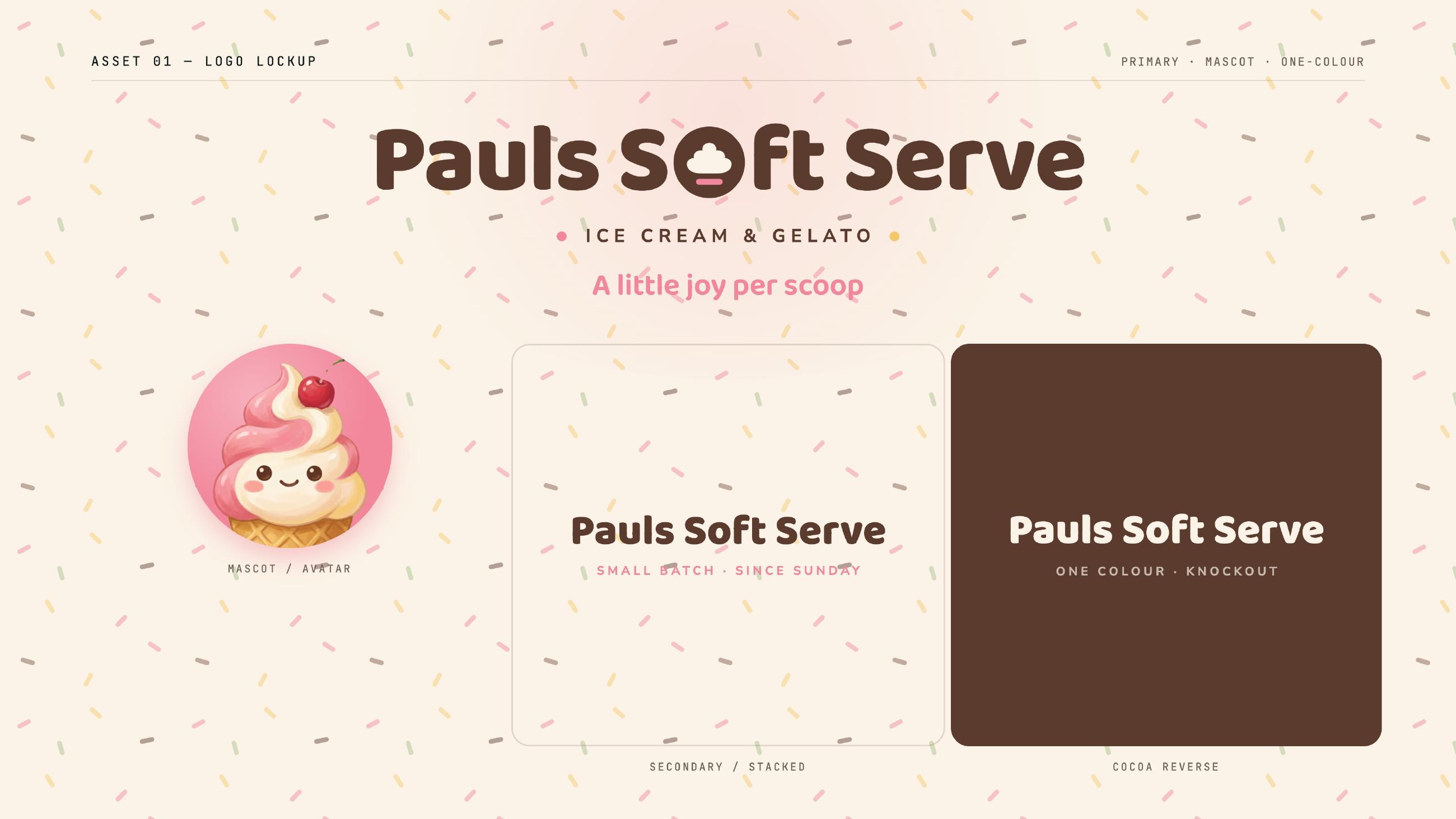 Pauls Soft Serve identity — 2
